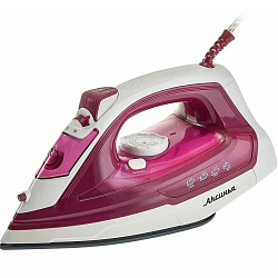 Утюг АКСИНЬЯ КС-3005 белый с малиновым