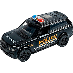 Модель 1:36 3 открыв. двери Парк Техники Джип Полиции чёрный ВВ6427 