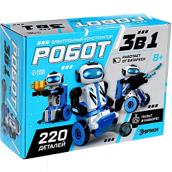 Электронный конструктор «Робот 3 в 1», радиоуправление, на батарейках, 220 д 9498391