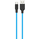 Кабель USB <--> Type-C  1.0м HOCO X21 Plus синий, чёрная вставка