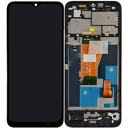 Дисплей для Realme C33 (RMX3624) в рамке + тачскрин (черный) (100% LCD)