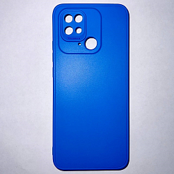 Задняя накладка Мобилис для Xiaomi Redmi 10C 4G, синий , матовая с защитой камеры