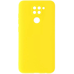 Задняя накладка ZIBELINO Soft Matte для Xiaomi Redmi Note 9 (желтый) защита камеры