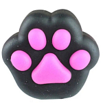 Антистресс таба сквиш кошачья лапка черно-розовая