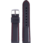 Силиконовый ремешок для часов "Соломон" 22 мм, l-20 см, черный, 4386447