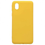 Задняя накладка SILICONE CASE для Samsung Galaxy A01 Core (канареечно желтый)