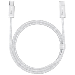 Кабель Type-C <--> Type-C  2.0м BASEUS Dynamic series, белый, QC3.0, 100W, 5A