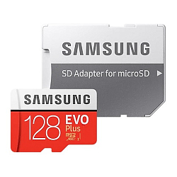 Micro SD 128Gb Samsung Class 10 Evo Plus U1 (R/W 130 MB/s) + адаптер SD