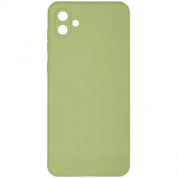 Задняя накладка ZIBELINO Soft Matte для Samsung A04 4G (оливковый) с микрофиброй
