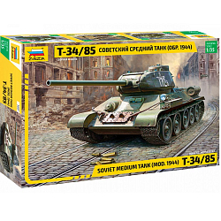 Сборная модель ZVEZDA Советский средний танк "Т-34/85"  3687ПН