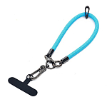 Шнурок на руку текстильный с карабином (blue)