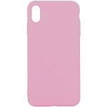 Cиликоновый чехол CTR для iPhone X плотный матовый (серия Colors) (розовый)