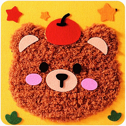 Вышивка по фетру «Медвежонок», 20.5×20.5 см, жёлтая 10939777