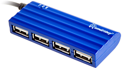 USB-Хаб SMARTBUY (SBHA-6810-B) голубой, 4 порта
