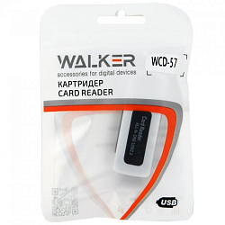 Картридер WALKER WCD-57 "15 in 1" (micro SD, SD, MMC, M2, MS/MS DUO)
