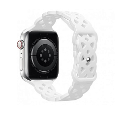Силиконовый ремешок HOCO WA09 Flexible для APPLE Watch 42/44/45/49mm, белый