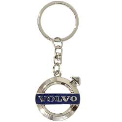 Брелок для ключей "VOLVO" хром с позолотой