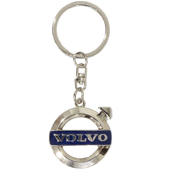 Брелок для ключей "VOLVO" хром с позолотой