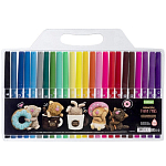 Фломастеры 24 цв. "ECO" "Кофейные коты" в блистере с европодвесом УТМ01491963