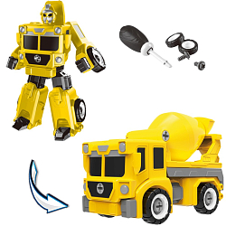 Робот-автомобиль Handers "Бетономешалка" (трансформирующийся, 12 см, отвёртка)