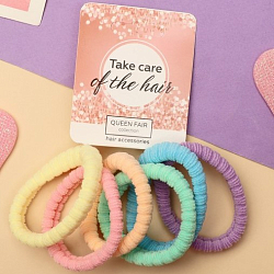 Резинка для волос "Спорт проф" (набор 6 шт) классика колор, 4 см, микс   9899530