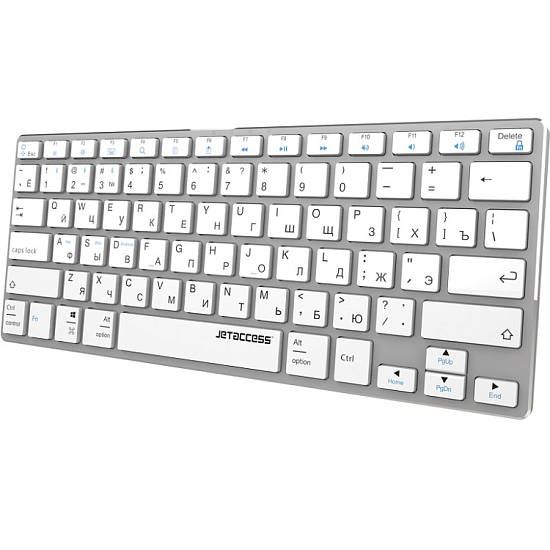 Клавиатура БП JETACCESS SLIM LINE K2 BT серебристый