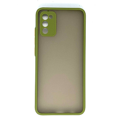 Силиконовый чехол SKIN SHELL для Samsung Galaxy A02S (Хаки)