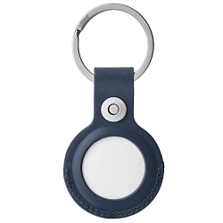 Кожаный чехол UBEAR CS98DB01CP-AT1 Capital Leather для AIR TAG с кольцом, тёмно-синий