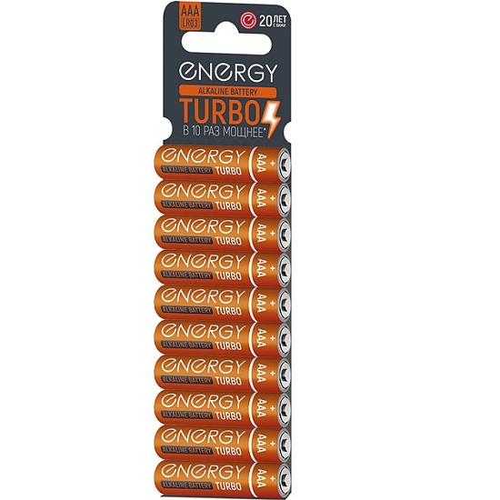 Элемент питания ENERGY LR03 Turbo 10KS (10/100/800)