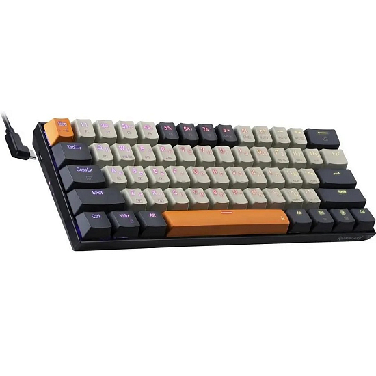 Клавиатура БП REDRAGON Caraxes Pro, серый, оранжевый