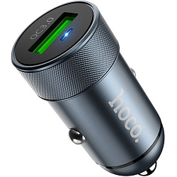 Авто ЗУ 2USB 3A HOCO Z32 QC3.0 серый