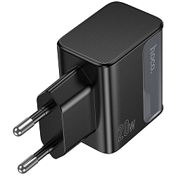 Сетевое ЗУ 1USB/1Type-C HOCO CS71A Star Speed Midnight black, PD20W