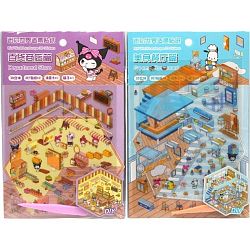 Набор наклеек румбокс 3D "Куроми и друзья", mix 77001