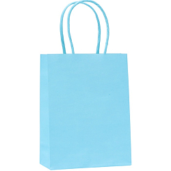 Пакет крафт голубой, круглая ручка, 15×12×6 см, 120 г 10420705