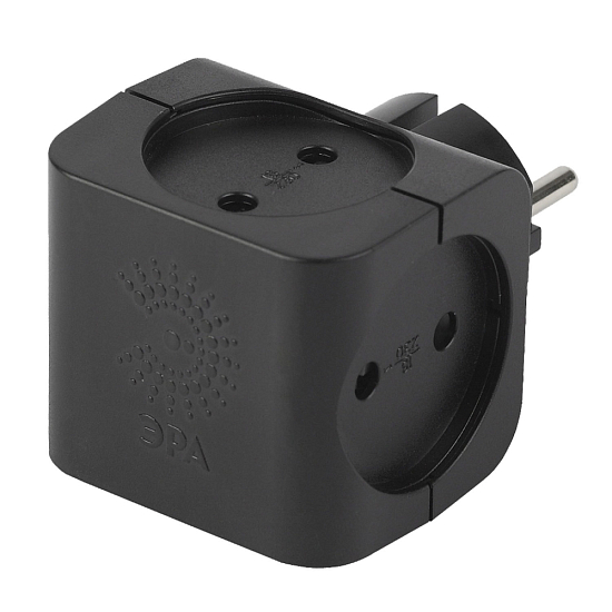 Тройник ЭРА SP-4-B черный