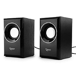 Колонки 2.0 GEMBIRD SPK-204, МДФ черный (2*3Вт)