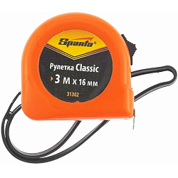 Рулетка  3м х 16ммSPARTA Classic, пластиковый корпус/ 31302