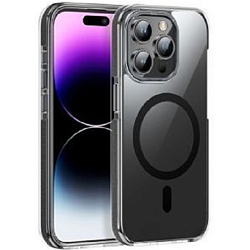 Задняя накладка HOCO AS6 Transparent Anti-Fall Magnetic Protective Case для iPhone 15 Pro Max