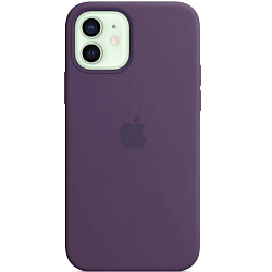 Силиконовый чехол SILICONE CASE для iPhone 12/12 Pro Amethyst (MagSafe + анимация NFC) c LOGO