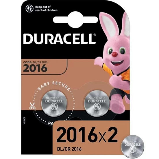 Элемент питания DURACELL CR2016 BL-2 CN (2/12/144)