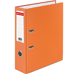 Папка-регистратор BRAUBERG с покрытием из ПВХ, 80 мм, с уголком, оранжев. (удв. срок службы), 227199