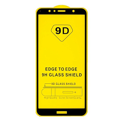 Противоударное стекло 9D NONAME для SAMSUNG Galaxy S10 Lite черное, полный клей, в техпаке