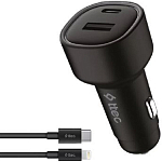 Авто ЗУ 1USB/1Type-C TTEC 2CKP02LS черный, 48W, с кабелем USB-C-Lightning