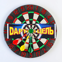 Дартс "В цель", d-35 см, толщина 2 см, 3 дротика, дротик 14.2 х 3.2 см  5266434
