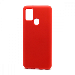 Силиконовый чехол SILICONE CASE New ERA для Samsung Galaxy A21S красный