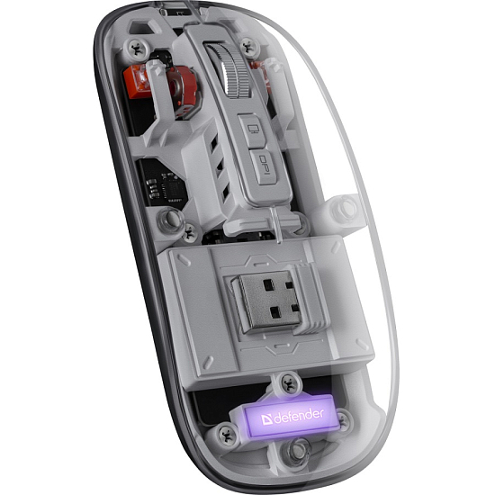 Мышь БП DEFENDER Ixes MM-999 прозрачый