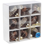 Набор шаров Волшебная страна SYQB-0124055 8 см, 9 шт, коричневый арт.108512