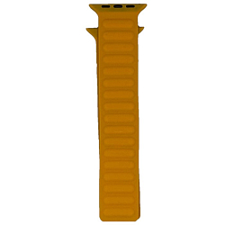 Силиконовый ремешок для Apple watch 42/44mm магнитный, жёлтый (S)