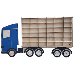 Настенная гараж - полка для хранения машинок (вид1)