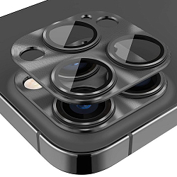 Противоударное стекло для камеры iPhone 15 Pro Max черный